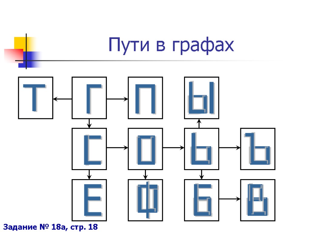 Пути в графах Задание № 18а, стр. 18